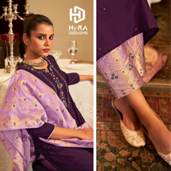 Signature Kurti - L, Purple & Rose, T-80001